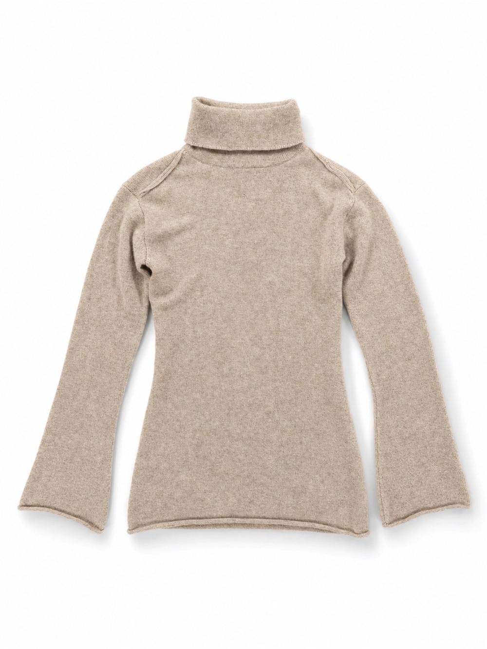 A Loves A Turtleneck Sweater Merino Wool Cashmere Blend Beige Cozy Luxury Knit